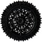 Ekena Millwork Lariah Ceiling Medallion (Fits Canopies up to 1 3/8"), 24 3/4"OD 1 3/8"ID x 3 1/4"P, Jet Black CM24LABLF - alternate 1